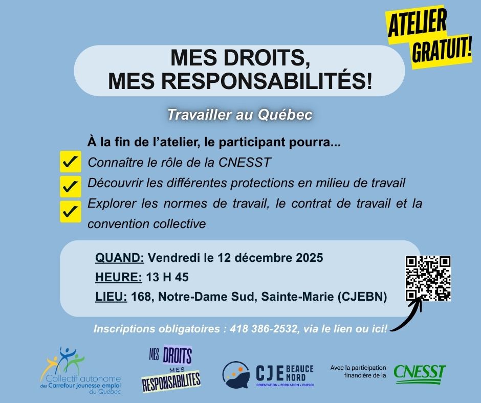 Atelier pour tous- Mes droits, Mes responsabilités!