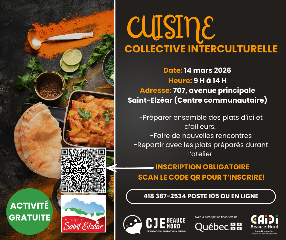 Cuisine collective - 14 mars -Saint-Elzéar