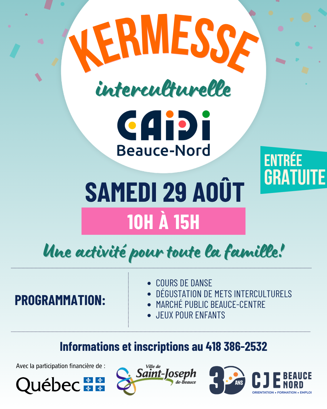 Kermesse interculturelle - 29 août -10 H à 15 H